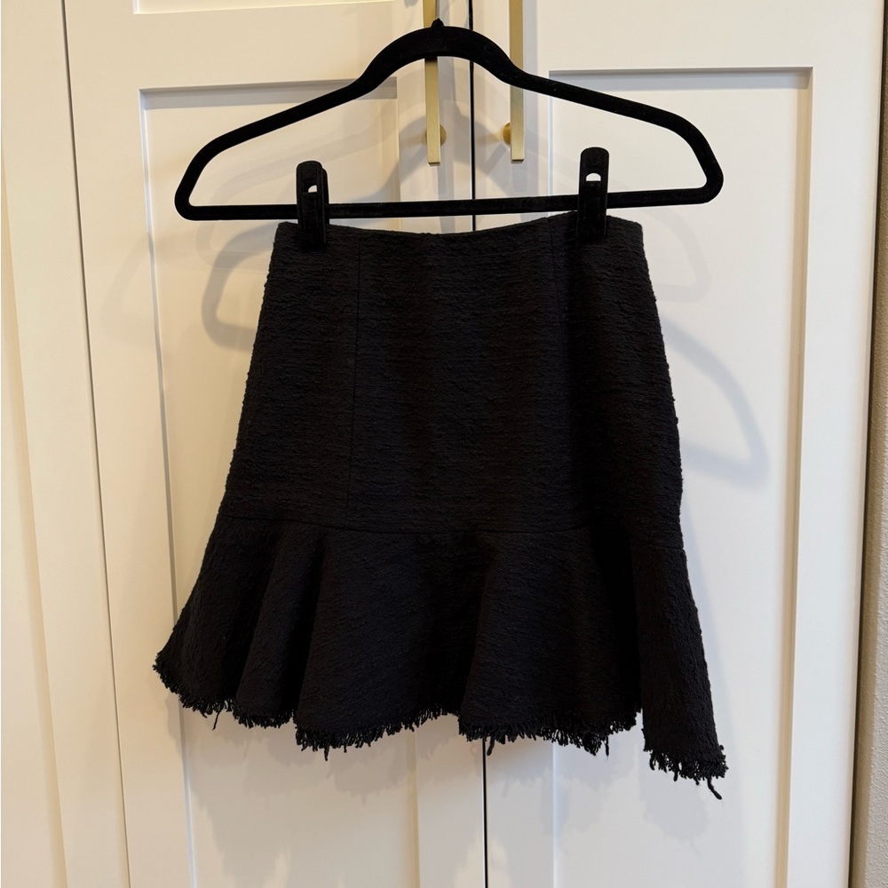 Rebecca Taylor black tweed/boucle skirt size 0